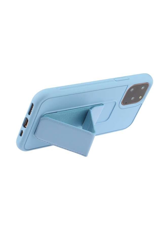 Shockproof PC TPU Protective Back Cover with Wristband Holder For Apple iPhone 12 Pro Max Light Blue - Image 5