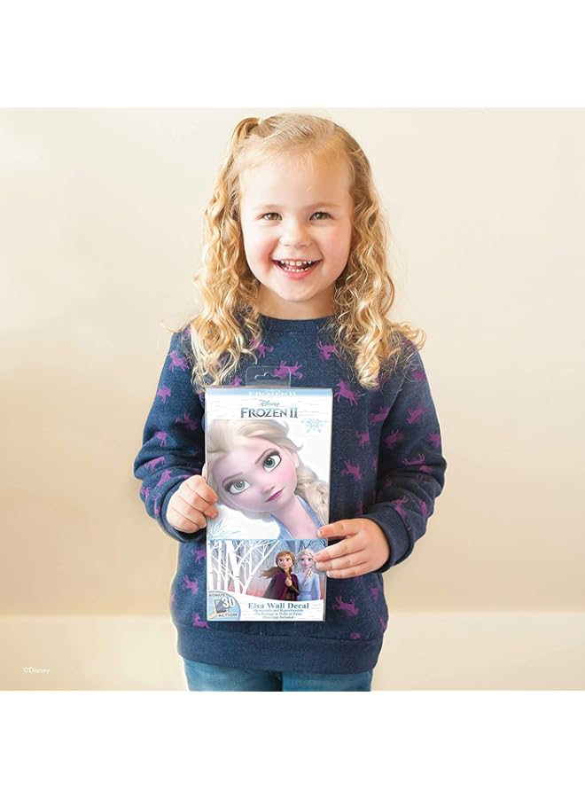 راكسوم ملصقات حائط ديزني فروزن 2 - ملصق حائط فروزن إلسا مع تفاعل الواقع المعزز ثلاثي الأبعاد - ديكور غرفة نوم فروزن للفتيات - Image 2