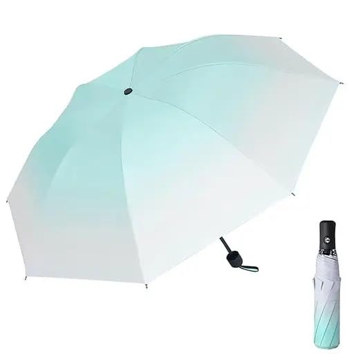 Diablos Umbrella for Rain, UV umbrella for Sun Protection, Double Color Primium Fully Automatic 3 Fold Windproof Travel Umbrellas, Big Size Folding Umbrella for Men, Women (Grass Green) - Image 1