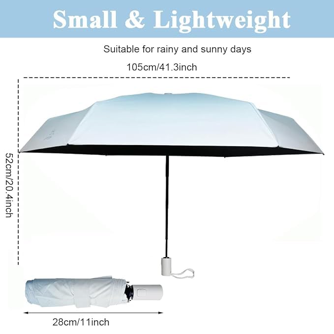 Diablos Umbrella for Rain, UV umbrella for Sun Protection, Double Color Primium Fully Automatic 3 Fold Windproof Travel Umbrellas, Big Size Folding Umbrella for Men, Women (Grass Green) - Image 5