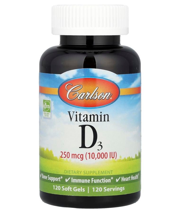 Vitamin D3 250 mcg (10000 IU) 120 Soft Gels