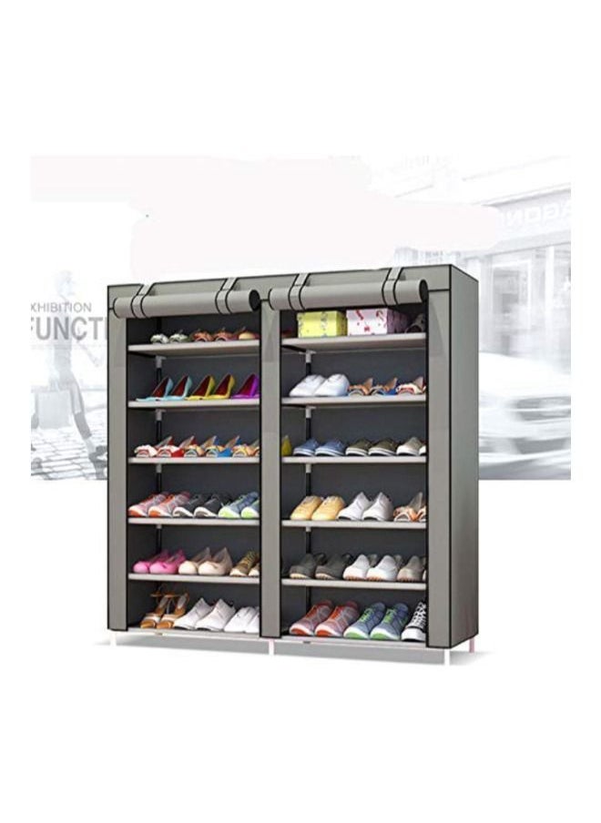 MTL 2-Door Shoe Cabinet Organizer Grey  - Image 4