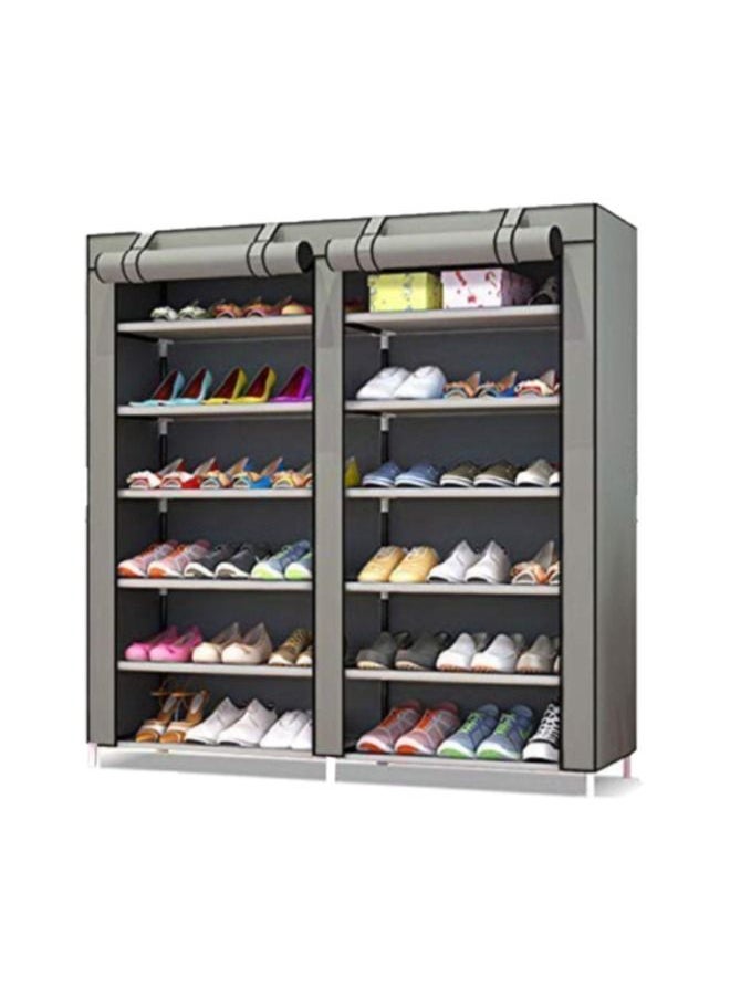 MTL 2-Door Shoe Cabinet Organizer Grey  - Image 1