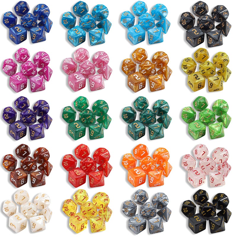 CiaraQ DND Dice Set - 26 x 7 (182pcs) Polyhedral Dice for Dungeons and Dragons D&D RPG MTG Role Playing Table Games, with a Large Flannel Bag - Image 2