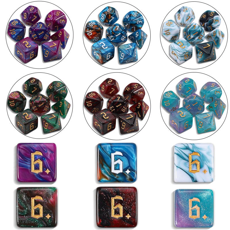 CiaraQ DND Dice Set - 26 x 7 (182pcs) Polyhedral Dice for Dungeons and Dragons D&D RPG MTG Role Playing Table Games, with a Large Flannel Bag - Image 3