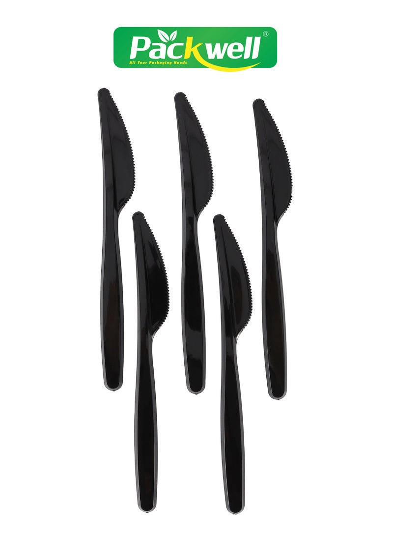 Packwell 50pcs Black MD Knife cutlery plastic knife - PWCT1611 Premium Quality, BPA-Free, Food grade and Hygienic Perfect for Parcels, Large Gatherings, Takeout, Etc Black - pzsku/Z9DBB6076524E0A1D8AEEZ/45/_/1711643169/e9b72454-3e6b-46b2-92b6-17ff4d26f4d7