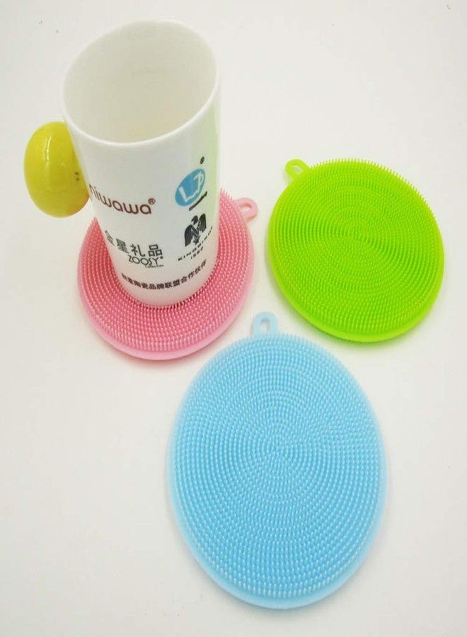 SOLEGLOW Silicone Dishwashing Sponge - Soft Antibacterial Kitchen Scrubber | Reusable, Non-Scratch Cleaning Brush for Dishes, Pots, Pans & Surfaces (Pack of 12) - Image 3