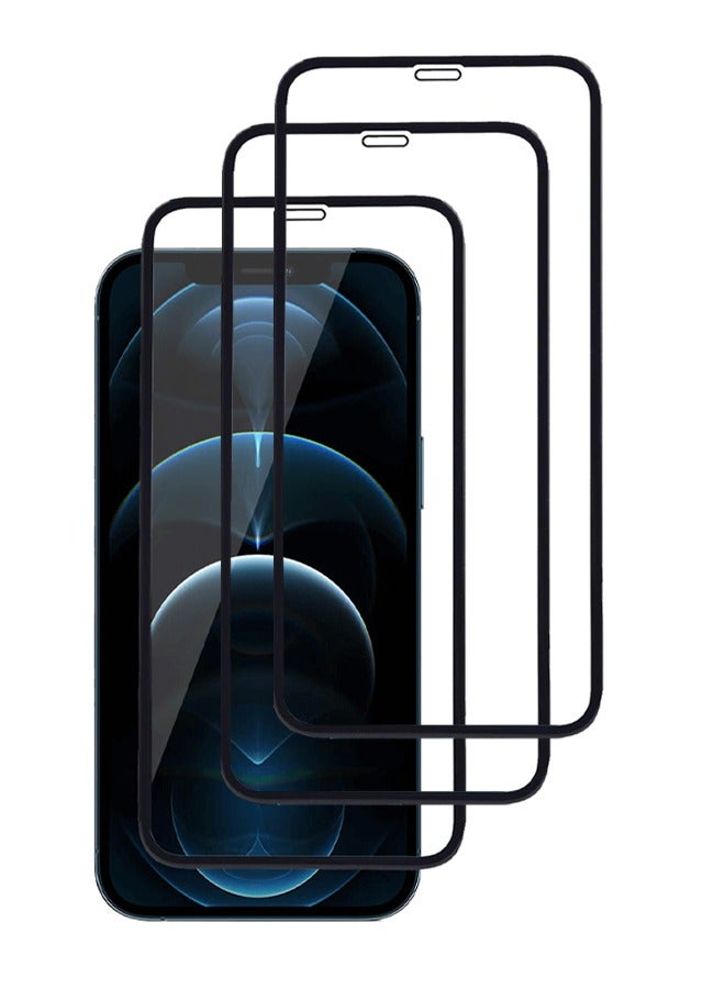 PROVENGE مجموعة من 3 واقيات شاشة من Provenge مصممة لهاتف iPhone 12 Pro، مقاومة للخدش ومضادة لبصمات الأصابع وصلابة 9H، زجاج مقسى شفاف عالي الدقة يوفر حماية خالية من الغبار تعمل باللمس - Image 1