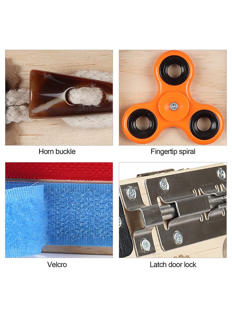 SYOSI Wooden Busy Board for Toddlers, Montessori Toy, Sensory Board, Sensory Toy, Educational Toy, Activity Board, for Kids Early Learning Basic Life Skills and Fine Motor Activity - Image 3