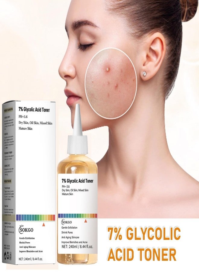 Sokgo 7% Glycolic Acid Exfoliating Toner, Exfoliating Facial Toner, Pore Minimizing Toner, Smooth Skin, Even Tone, Hydrating Formula - Image 3