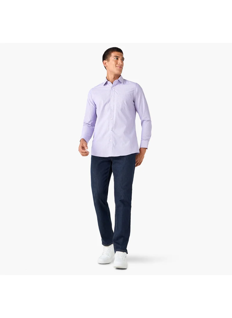 FAV Regular Fit Checked Collared Shirt with Chest Pocket