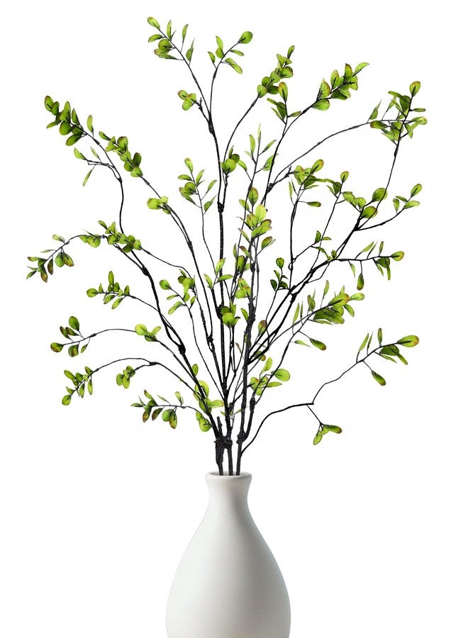 AUSTOR 3 Packs Artificial Ficus Branches Faux Eucalyptus Stems, 47.2'' Tall Green Stems Realistic Ficus Twig for Vase Filler Home Wedding Office Decor - Image 1