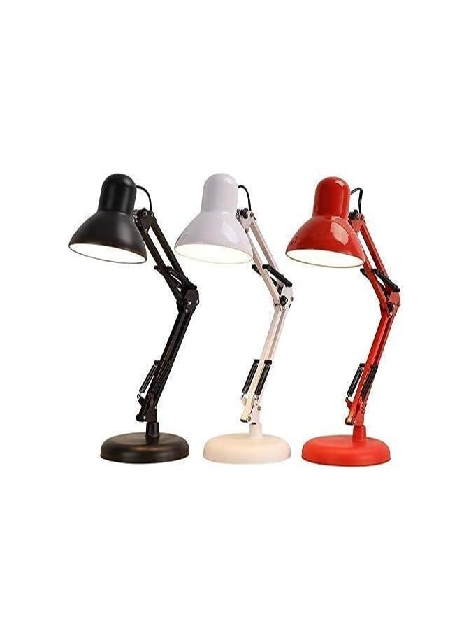 مصباح طاولة LED عصري بذراع متارجح طويل قابل للتعديل كلاسيكي بمشبك اللون: ابيض. - Image 3