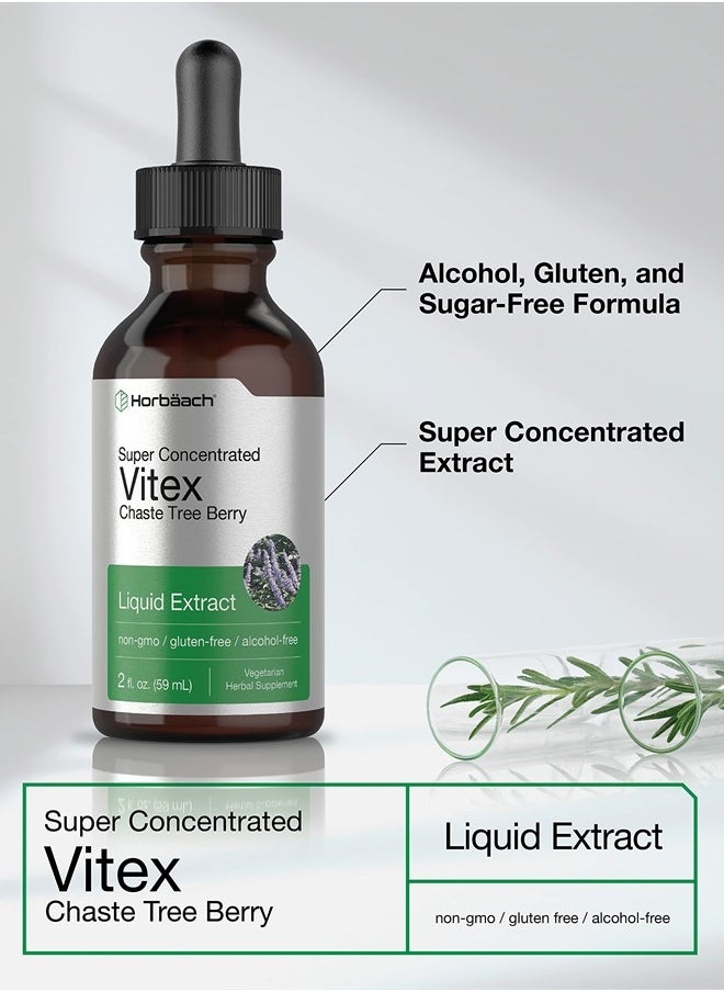 Horbäach - Vitex Berry Chasteberry Extract | 2 fl oz | Super Concentrated | Chaste Tree Berry Supplement | Vegetarian, Non-GMO, Gluten Free | by Horbaach - Image 1