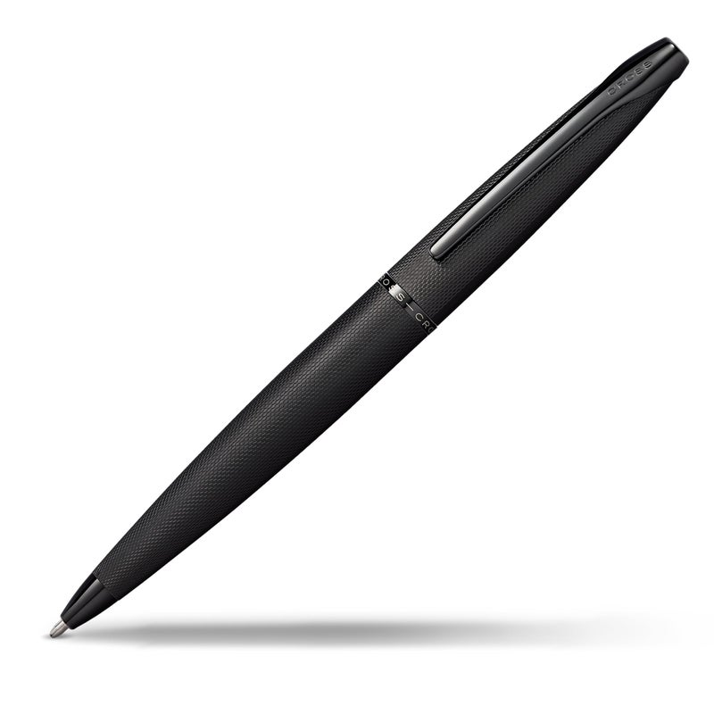 Cross ATX Refillable Ballpoint Pen Presented in a Luxury Gift Box - Medium Point, Black Ink, Sandblasted Black - Image 1