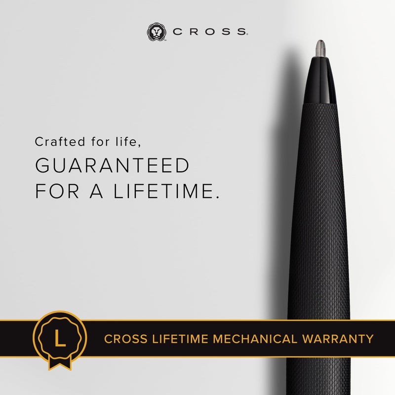 Cross ATX Refillable Ballpoint Pen Presented in a Luxury Gift Box - Medium Point, Black Ink, Sandblasted Black - Image 3