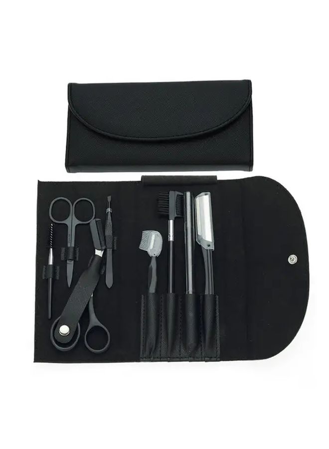 Pink Stainless Steel Eyebrow Scissors And Brush Set With Ergonomic Handle - Image 5