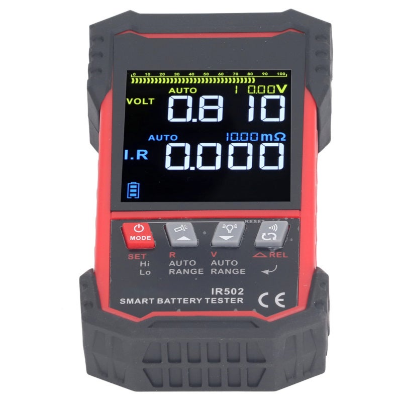 Battery Tester: 3.2-Inch High-Definition LCD Screen, Auto Range - Wide DC 0.00V To ±120V & 0.000mΩ‑500Ω Range Internal Resistance Tester for Lithium, Acid, NiCd, Alkaline Battery Testing - Image 2