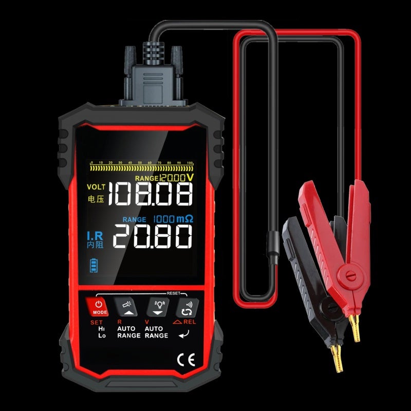 Battery Tester: 3.2-Inch High-Definition LCD Screen, Auto Range - Wide DC 0.00V To ±120V & 0.000mΩ‑500Ω Range Internal Resistance Tester for Lithium, Acid, NiCd, Alkaline Battery Testing - Image 4