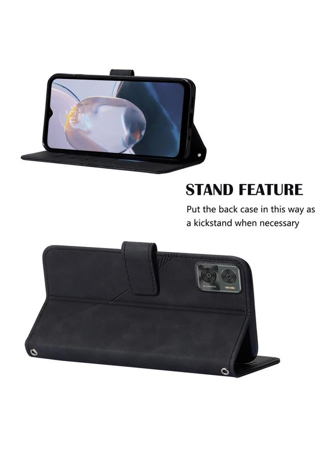 S-TOP Case For Motorola Moto E22 4G / E22i 4G Crossbody 3D Embossed Flip Leather Phone Case - Image 4