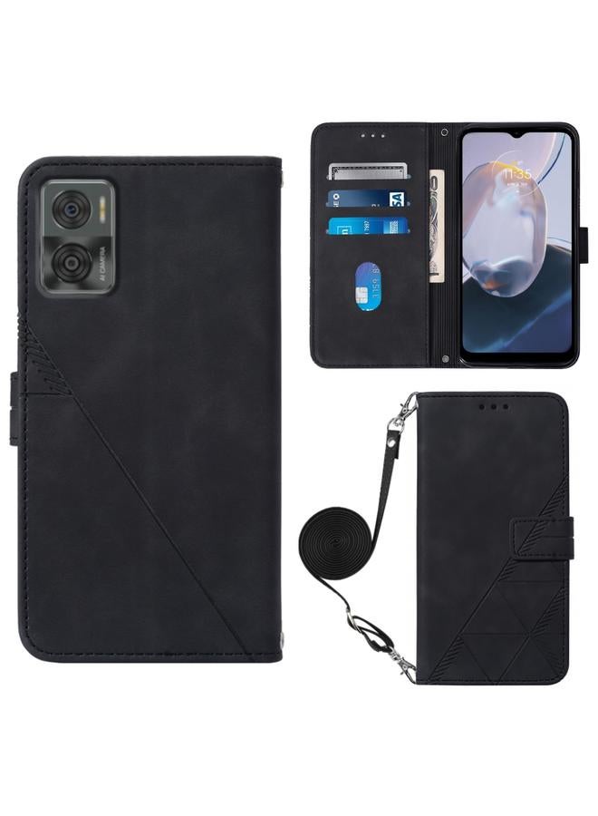 S-TOP Case For Motorola Moto E22 4G / E22i 4G Crossbody 3D Embossed Flip Leather Phone Case - Image 1