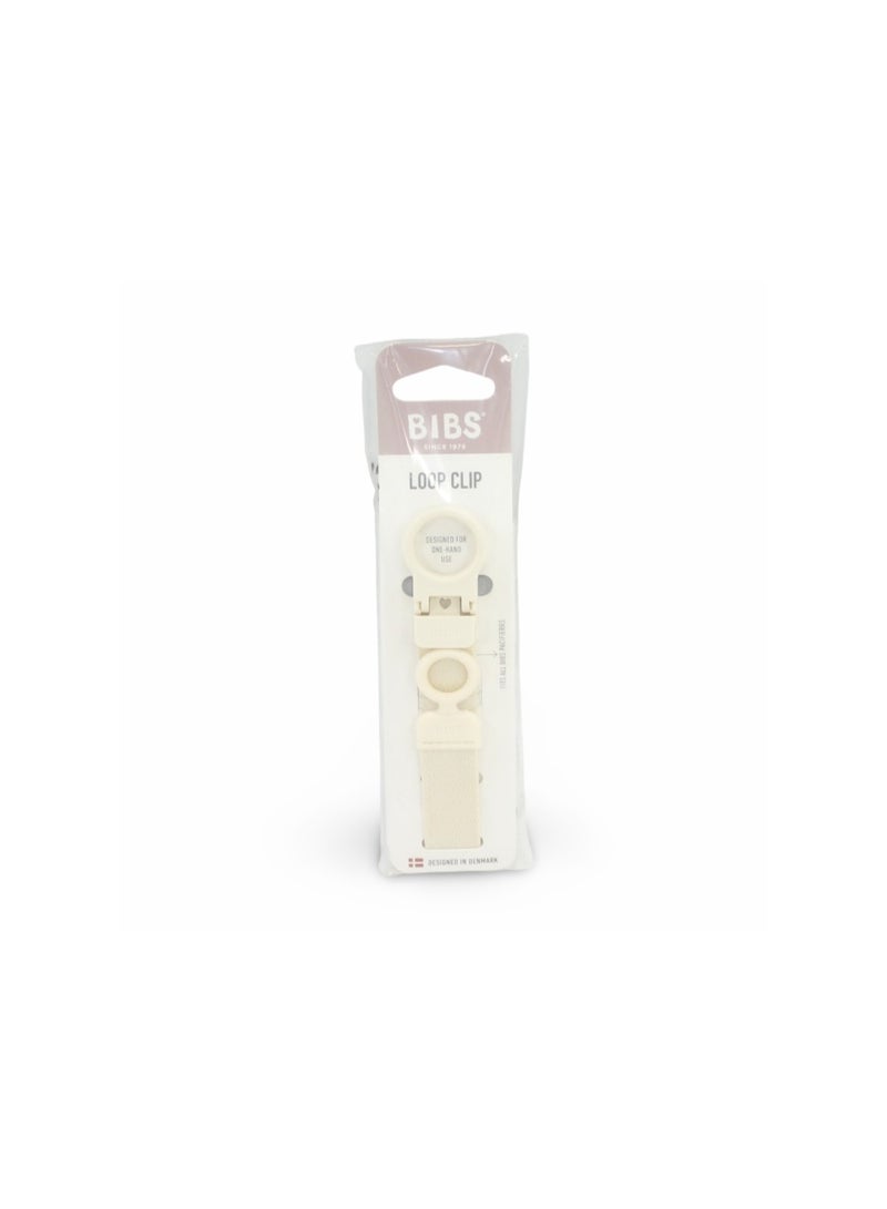 BIBS Pacifier Clip Loop – Ivory - Image 1