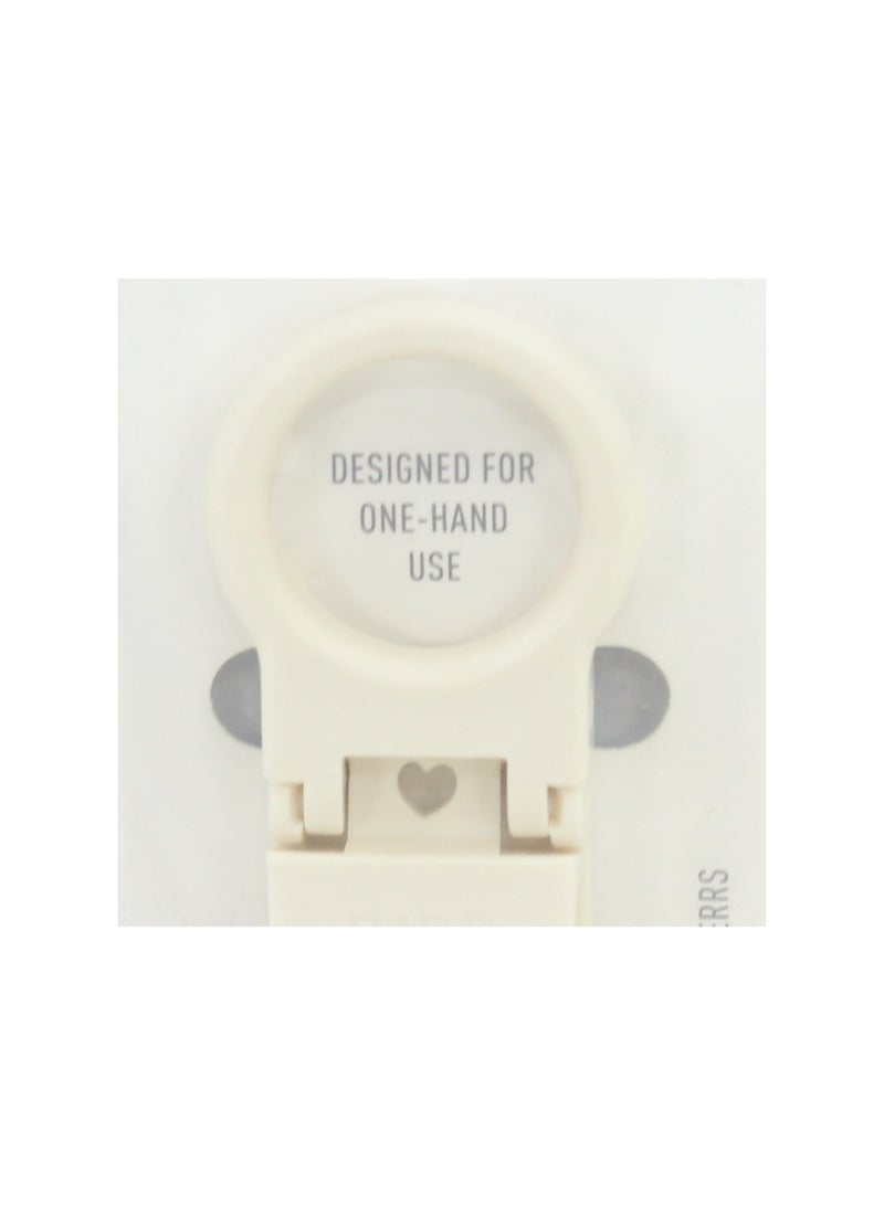 BIBS Pacifier Clip Loop – Ivory - Image 3
