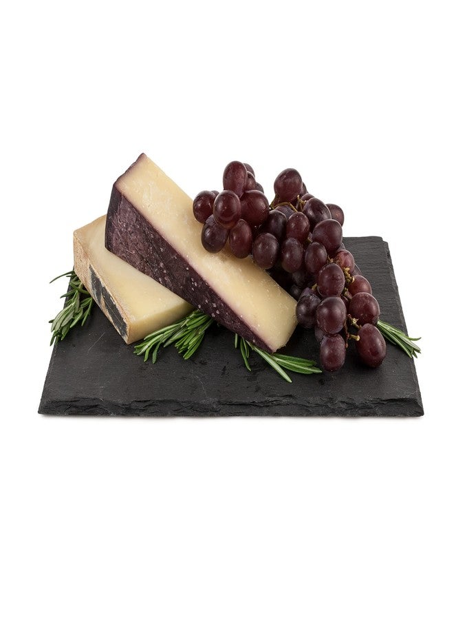 Twine Country Home Slate Cheese Board - Stone Plate Board for Tapas, Appetizers & Charcuterie Platters - Gourmet Kitchen Gift Essentials, 11 inches x 7 inches, Black - Image 1