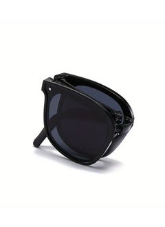 Foldable Square Frame Rivet Decor Sunglasses