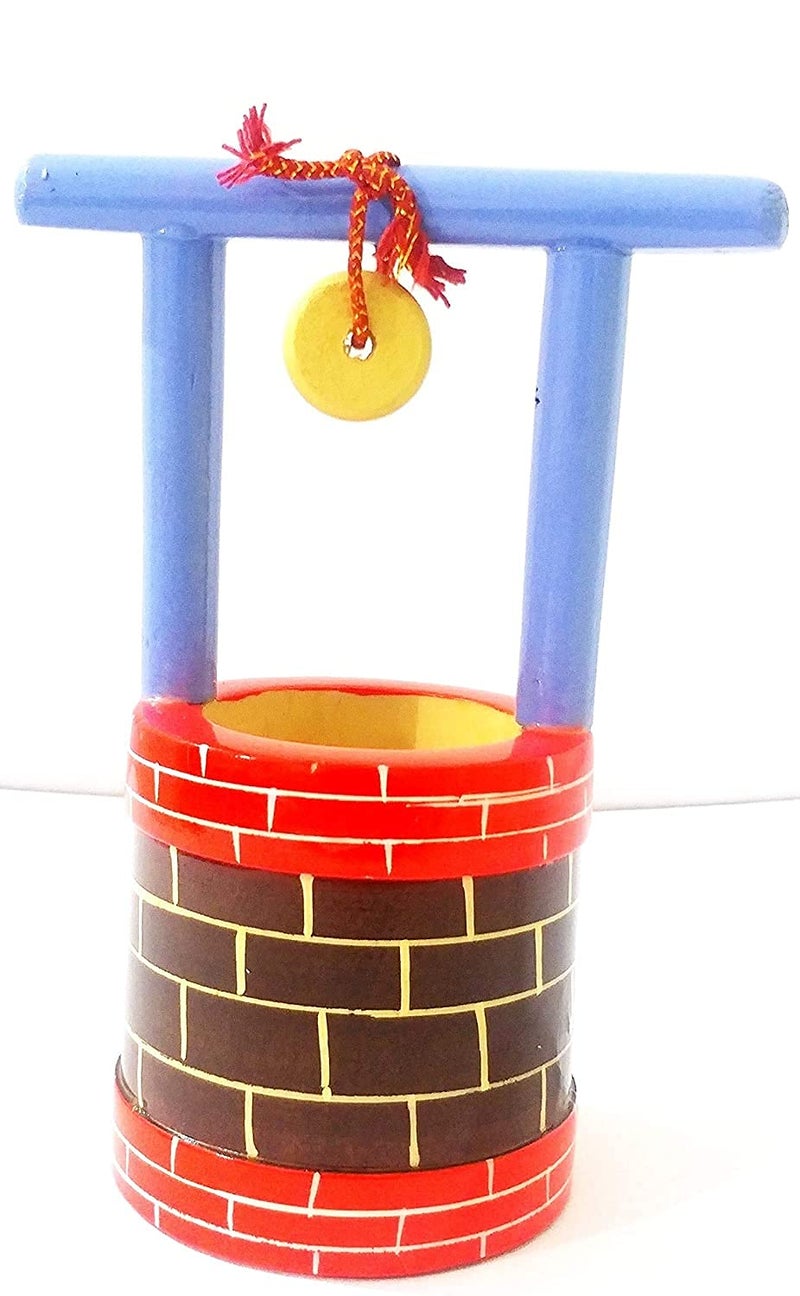 YAMKAY YAMKAY Wooden Well Showpiece Handcrafted Decorative Gift Article Unique Design Color May Vary Ideal for Home Dcor Collectibles and Special Occasions Perfect Handicraft for Gifting Pack of 1 - Image 2
