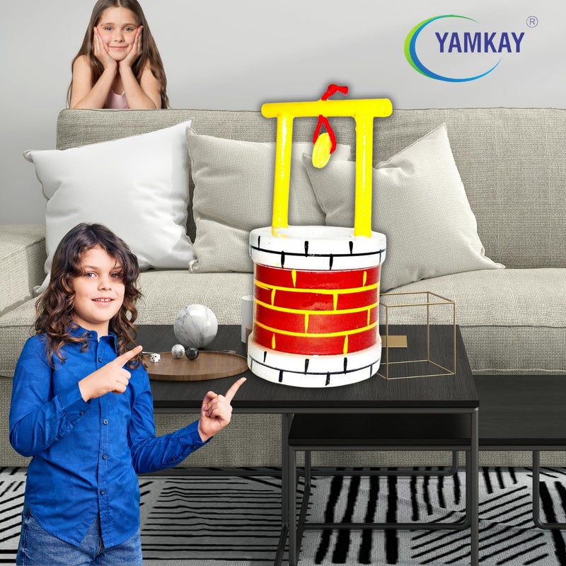 YAMKAY YAMKAY Wooden Well Showpiece Handcrafted Decorative Gift Article Unique Design Color May Vary Ideal for Home Dcor Collectibles and Special Occasions Perfect Handicraft for Gifting Pack of 1 - Image 4