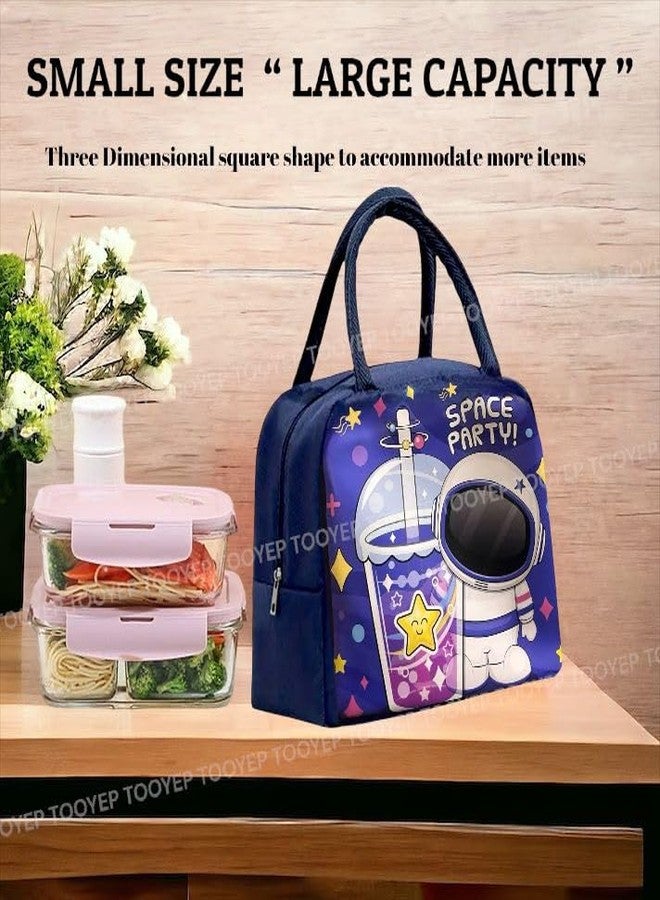 TOOYEP Astronaut Space Insulated Nylon Lunch Bags Small for Women Work, Student Kids to School, Picnic Organizer Portable and Reusable - Image 3