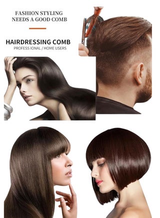 Professional Hair Styling Comb Set, 10-Piece Salon Quality Kit, Black, Multi-Purpose Combs for All Hair Types, Rat Tail, Teasing, Wide-Tooth, Hair Pick & Separator Combs for Stylists & Home Use - view 3