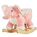 FUNLIO Elephant Baby Rocking Horse for Toddlers 6 Months to 3 Years Cute Graceful Pink Elephant Rocker for Baby Girl Stuffed Plush Rideon Rocking Animal Easy to Assemble CPC CE Certified - Image 3