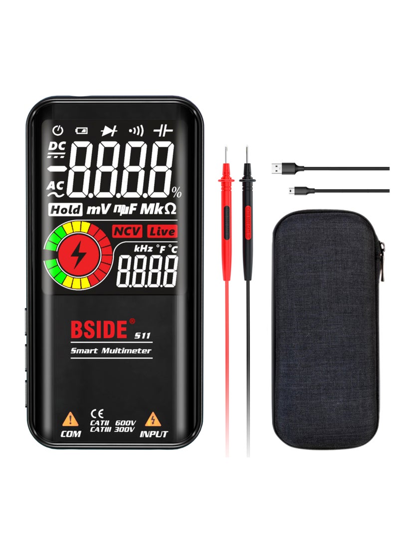 BSIDE S11 Intelligent 9999 Counts Multimeter Digital LCD Display Rechargeable Universal Meter AC/DC Voltmeter Ohmmeter Test Resistance Capacitance Frequency Diode Continuity NCV Live Line - Image 1