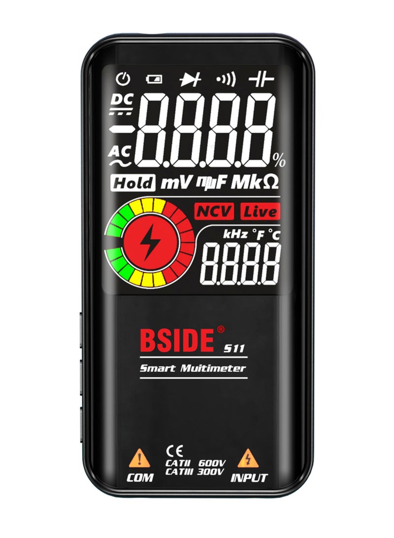 BSIDE S11 Intelligent 9999 Counts Multimeter Digital LCD Display Rechargeable Universal Meter AC/DC Voltmeter Ohmmeter Test Resistance Capacitance Frequency Diode Continuity NCV Live Line - Image 2