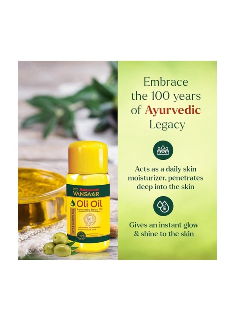 بايدياناث زيت فانسار أولي - زيت زيتون نقي للجسم مع زيتون إيطالي حقيقي أكثر بمرتين بما في ذلك اللوز وخشب الصندل، المزيد من التغذية - 500 مل - Image 3