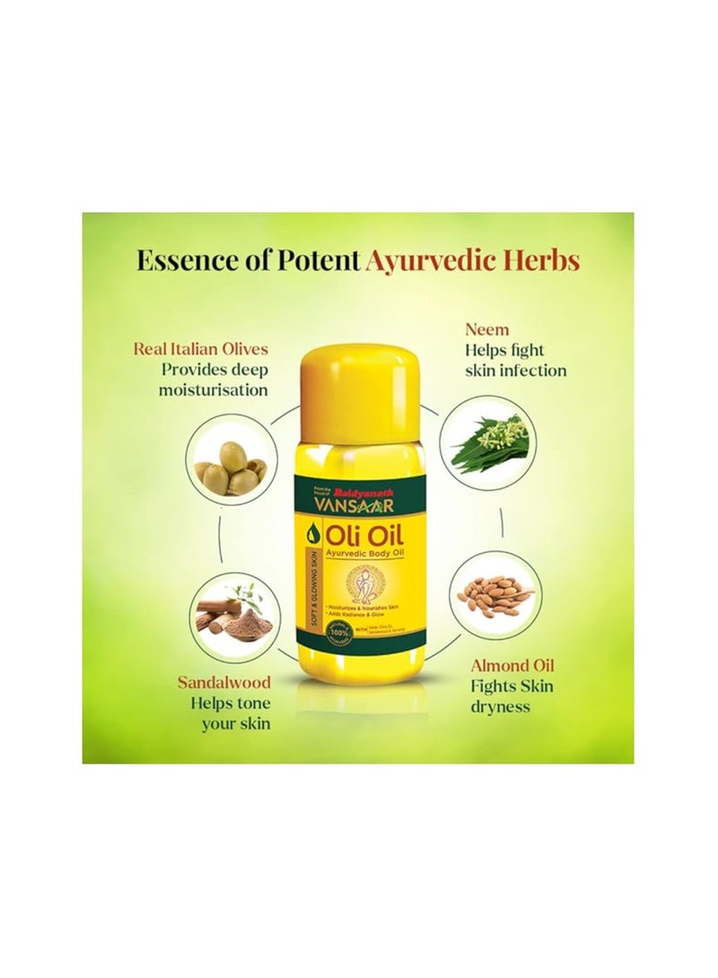 بايدياناث زيت فانسار أولي - زيت زيتون نقي للجسم مع زيتون إيطالي حقيقي أكثر بمرتين بما في ذلك اللوز وخشب الصندل، المزيد من التغذية - 500 مل - Image 4