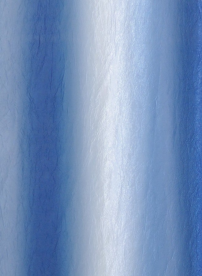 InterDesign iDesign Ombre Fabric Shower Curtain for Master, Guest, Kids', College Dorm Bathroom, 72" x 72" - Surf Blue - Image 3