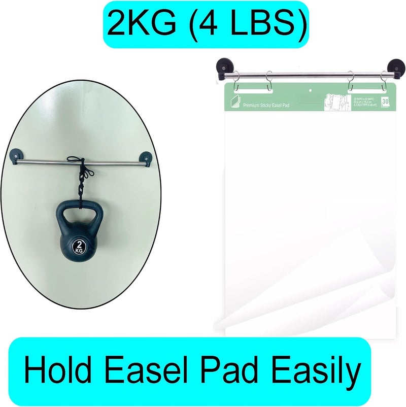 YYST 29" Easel Pad Holder, Magnetic Easel Sheet Holder, Flip Chart Paper Holder Ancho Chart Holder W 4 Hooks (Type A -1) - Image 4