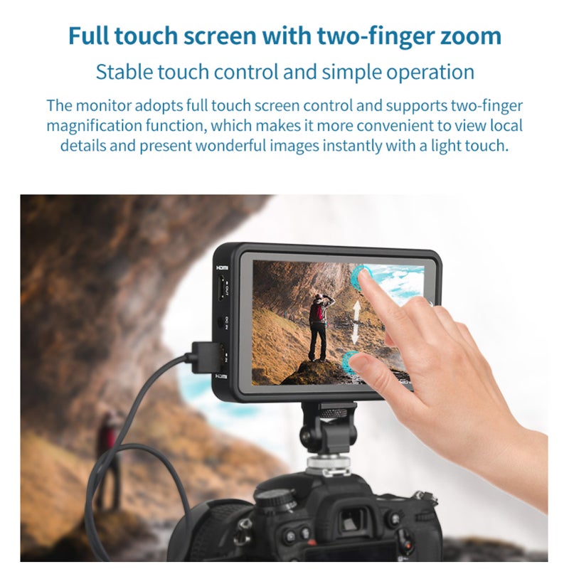 Camera Field Monitor 4K: 800Nits Ultra High Brightness With Sunshade - HDR & Upgraded 3D-LUT Function For Outdoor Indoor Photographers - Image 3
