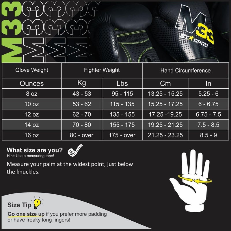 Starpro Boxing Training Gloves for Women & Men – 8oz 10oz 12oz 14oz 16oz - Image 2