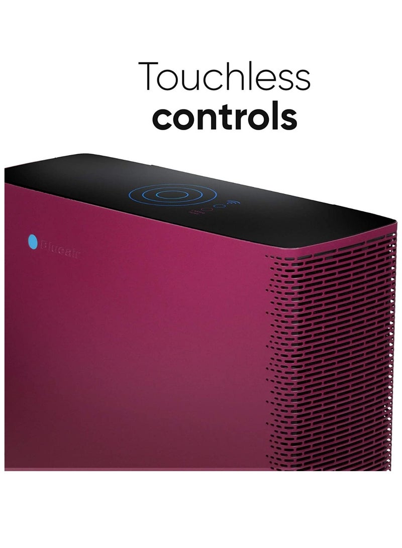 Blueair منقي الهواء Blueair مع فلتر HEPASilent للجسيمات والكربون مع مستشعر حركة وواي فاي، يلتقط المواد المسببة للحساسية، الروائح، العفن، الغبار، الجراثيم، الحيوانات الأليفة، يغطي غرفة صغيرة - أحمر روبي - Sense+ - Image 3