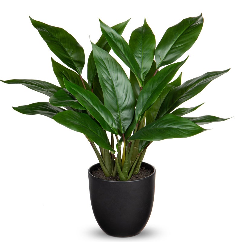 GnFlus Fake Plants 17 Faux Plants Artificial Potted Plants Indoor Realistic Fake Cast Iron Plant Artificial Plants with Pot for Home Office Farmhouse Kitchen Bathroom Table Shelf Decor - Image 2