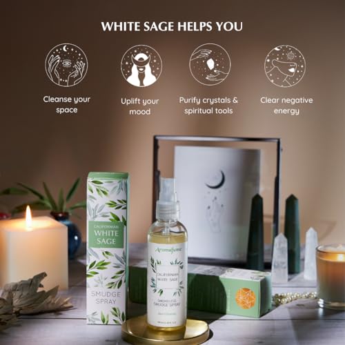 Aromafume White Sage Smudge Spray by Aromafume | 100ml/3.3 oz | Sage for Cleansing Negative Energy & Protection | Non-Toxic Room Spray | Natural Sage Mist for Spiritual Cleansing, Smokeless Smudging - Image 5