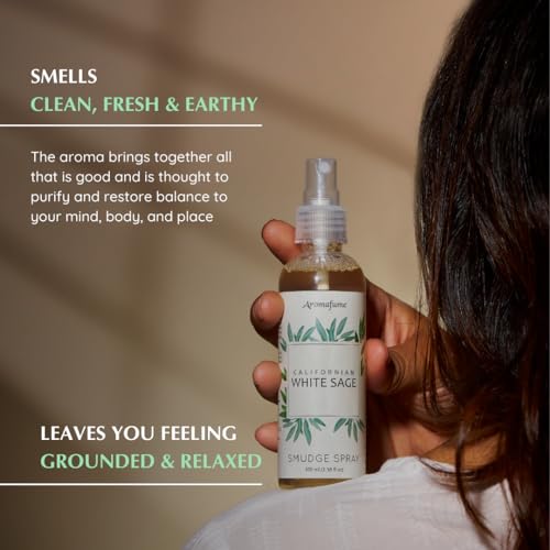 Aromafume White Sage Smudge Spray by Aromafume | 100ml/3.3 oz | Sage for Cleansing Negative Energy & Protection | Non-Toxic Room Spray | Natural Sage Mist for Spiritual Cleansing, Smokeless Smudging - Image 4