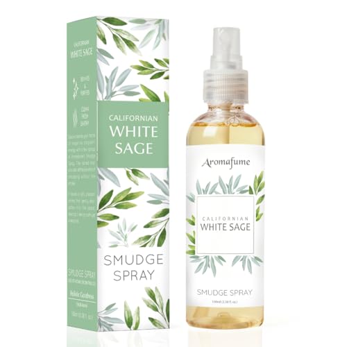 Aromafume White Sage Smudge Spray by Aromafume | 100ml/3.3 oz | Sage for Cleansing Negative Energy & Protection | Non-Toxic Room Spray | Natural Sage Mist for Spiritual Cleansing, Smokeless Smudging - Image 1