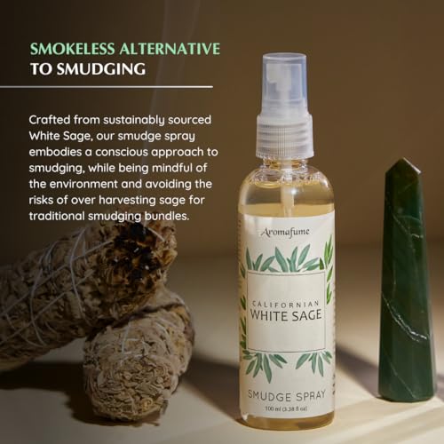 Aromafume White Sage Smudge Spray by Aromafume | 100ml/3.3 oz | Sage for Cleansing Negative Energy & Protection | Non-Toxic Room Spray | Natural Sage Mist for Spiritual Cleansing, Smokeless Smudging - Image 3