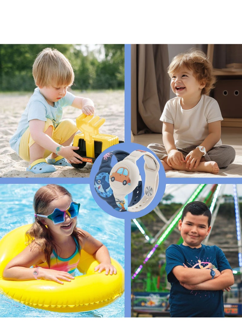 Innoshine Adjustable airtag bracelet for kids silicone carton airtag case Anti-Lost Hidden Airtag Wristband Accessories for Child  - Image 2