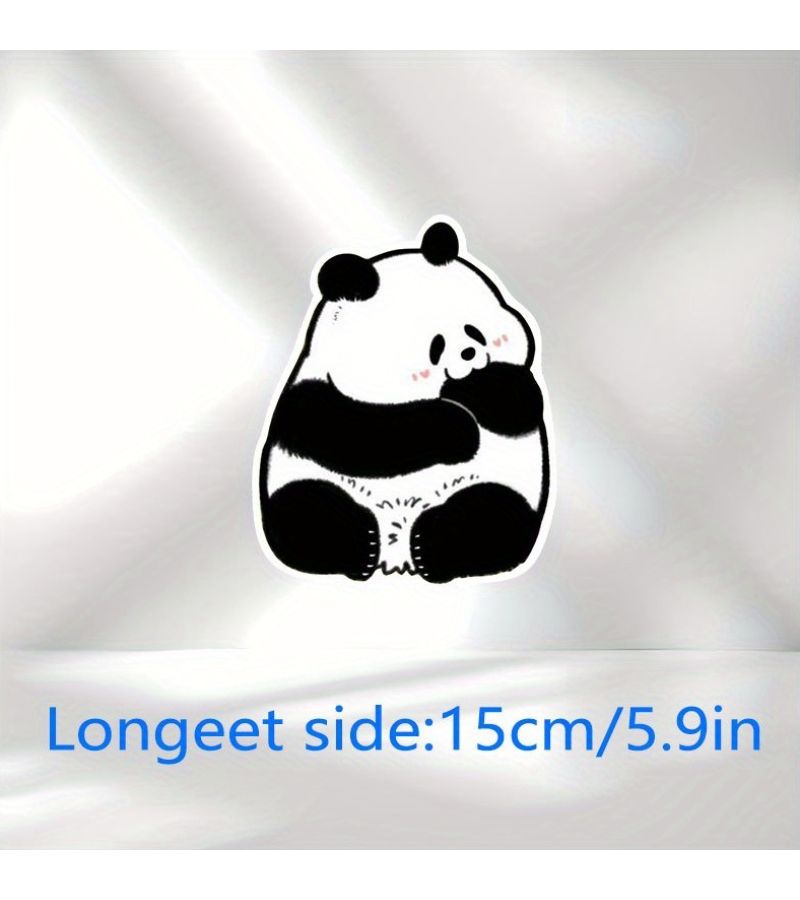 1pc Cute Panda Car Decals Waterproof Scratch Resistant Vinyl Stickers Playful Animal Design For Kids Rooms Vehicle Decor Durable - Image 2